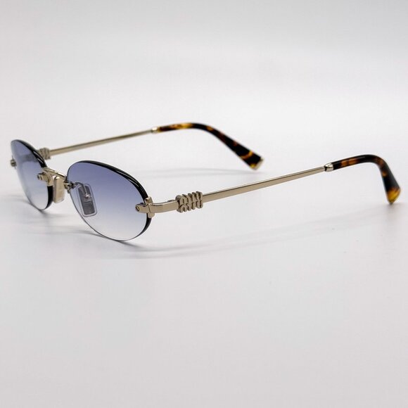 NEW MIU MIU SUNGLASSES MUA54S ZVN80O OVAL GOLD WOMEN MU A54S SMU A54 main image 4